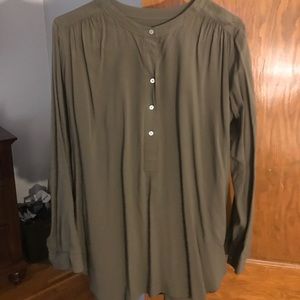 Army green tunic top